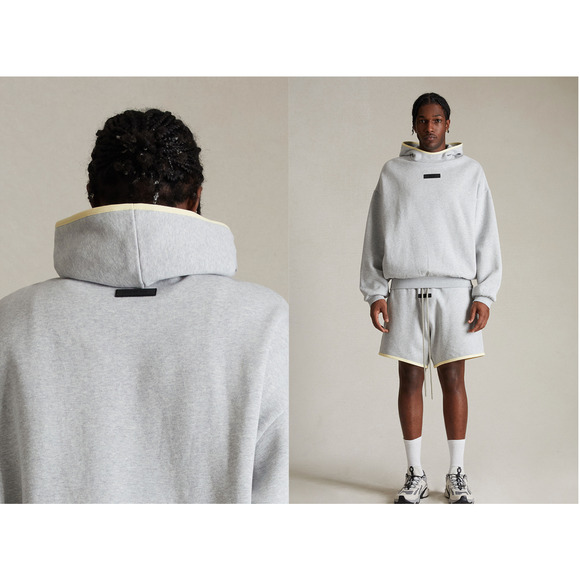 (XXS) NWT Fear‎ of God Essentials Hoodie 'Light Heather Grey' - Picture 4 of 8